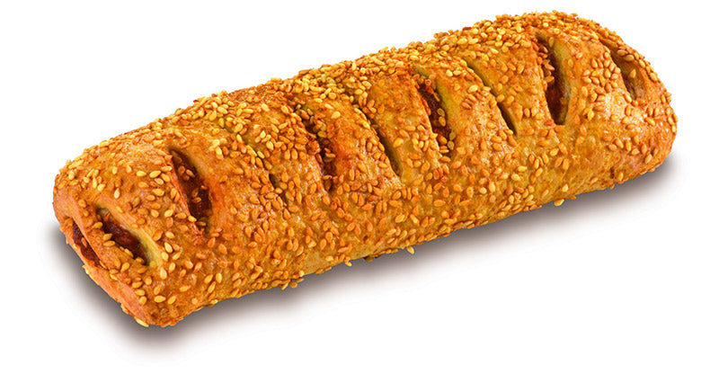 Worstenbroodje met Curryketchup